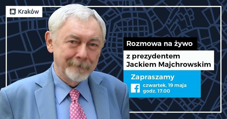Przykładowa reklama comiesięcznej rozmowy z prezydentem Krakowa