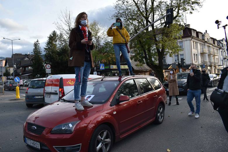 Strajk Kobiet w Zakopanem. Protestujący zablokowali