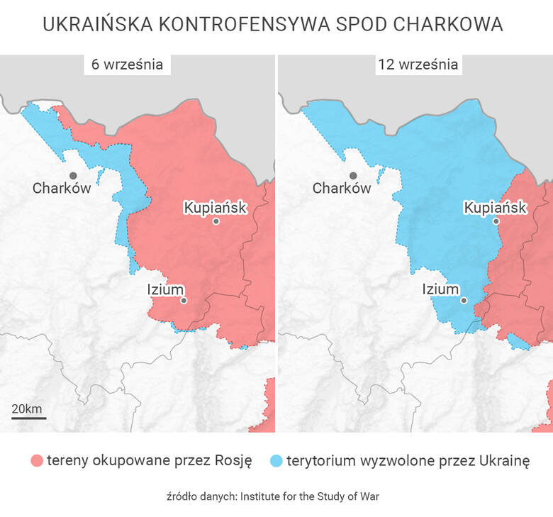 W niecały tydzień Ukraińcy wyparli Rosjan w obwodu charkowskiego