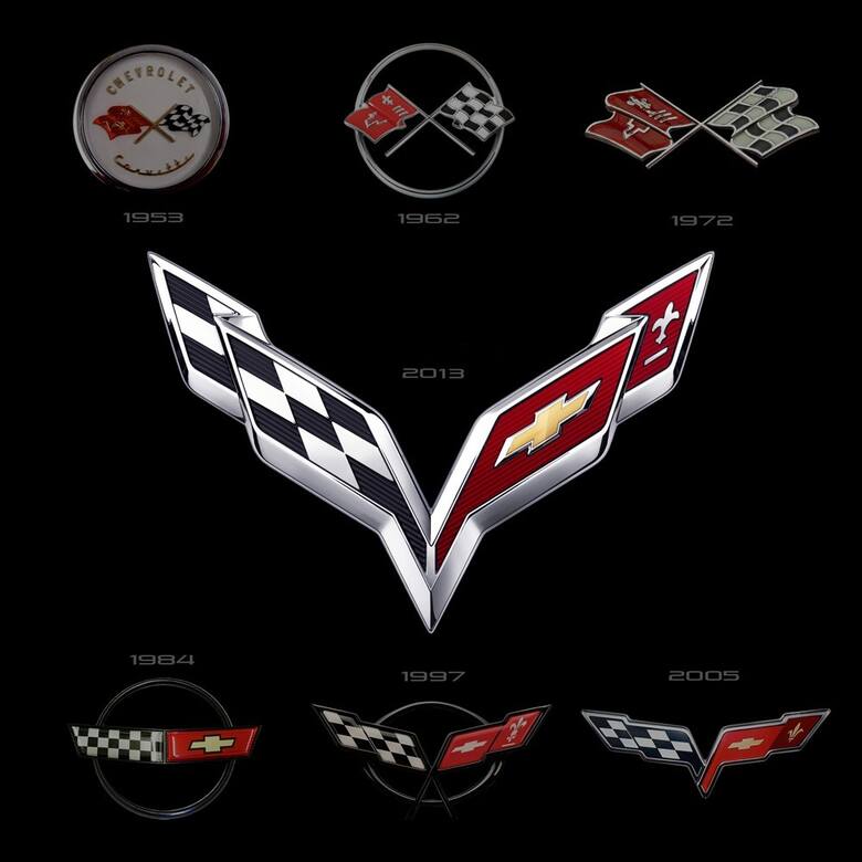 Zupełnie nowa, siódma generacja modelu Corvette, która zadebiutuje 13 stycznia 2013 roku w Detroit, otrzyma również nowe logo ze skrzyżowanymi flagami,