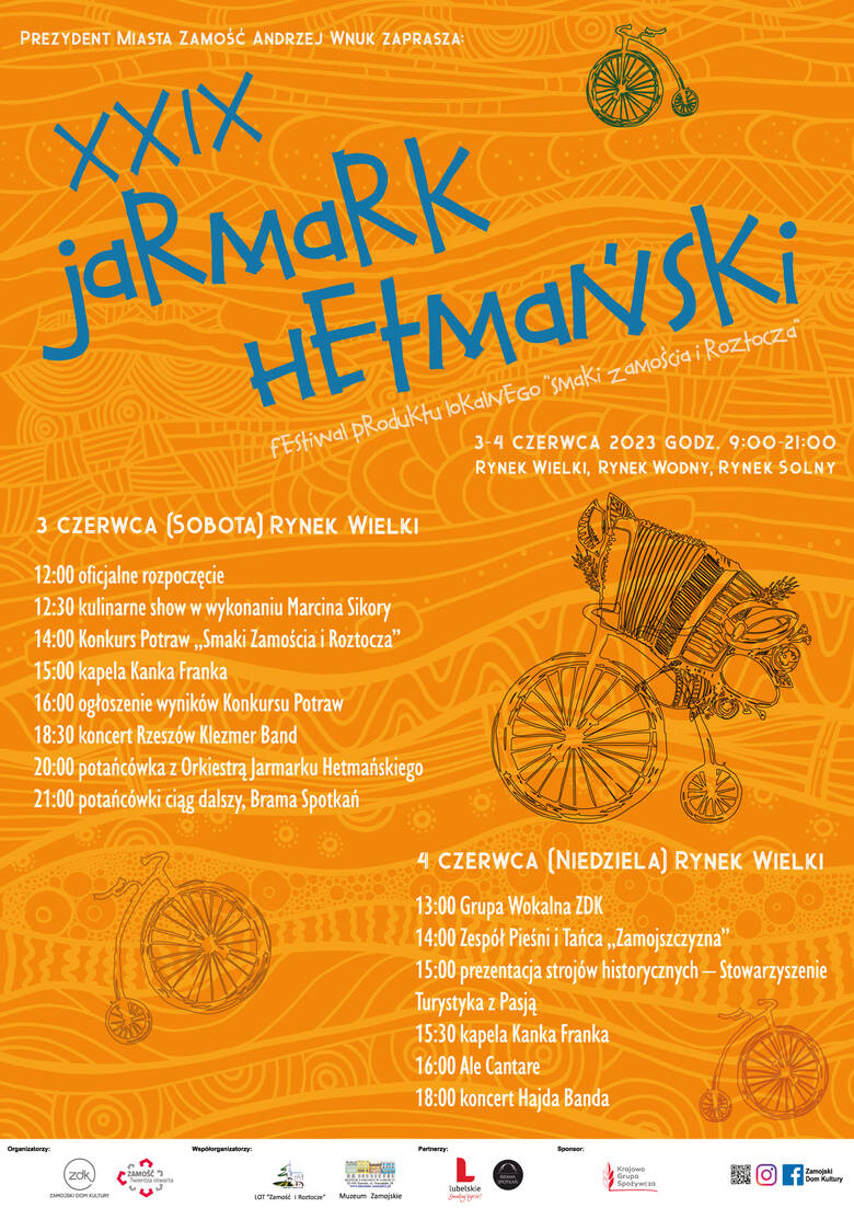 Plakat promujący zamojski Jarmark Hetmański