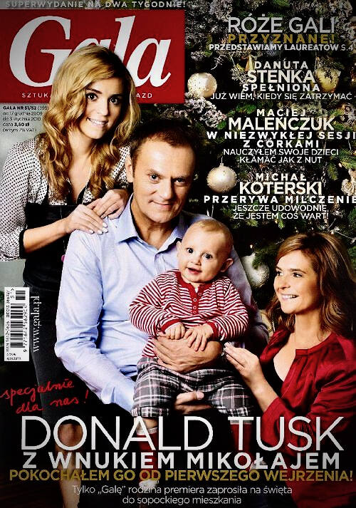Donald Tusk z rodziną na okładce "Gali"