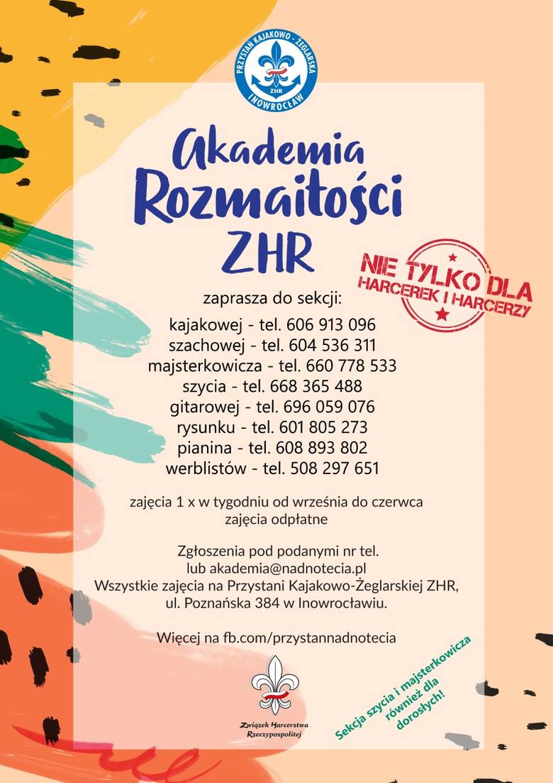 Akademia Rozmaitości ZHR dla mieszkańców powiatu inowrocławskiego rusza już we wrześniu!