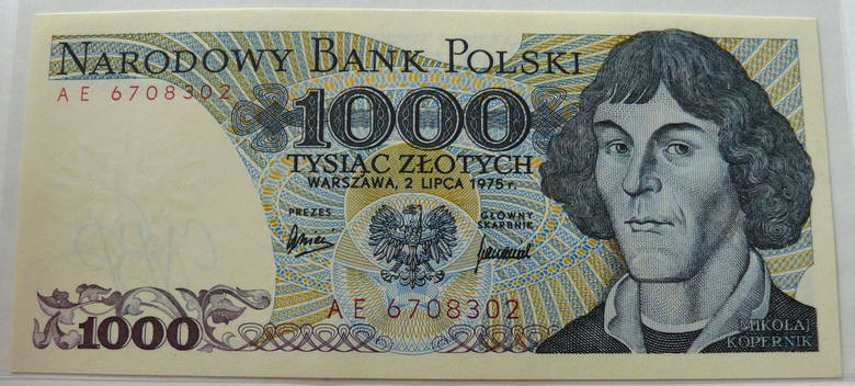 Na banknot o nominale 1000 złotych mawiano „patyk”, „tysiak”, „kafel”, „koło”, „tauzen”, „kopernik”...