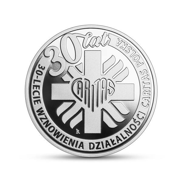 6 października srebrne 10 zł upamiętni 30-lecie wznowienia działalności przez Caritas Polska