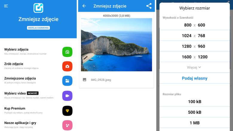 Ta prosta, polska aplikacja idealnie sprawdzi się do zmniejszania zdjęć na telefonie z systemem Android.
