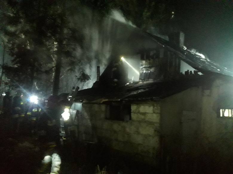 Pożar domu jednorodzinnego w Jeruzalu w gminie Kowiesy
