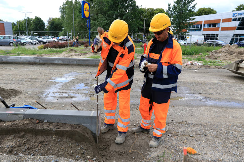 Prace przy budowie Trasy Staromostowej na Szosie Chełmińskiej