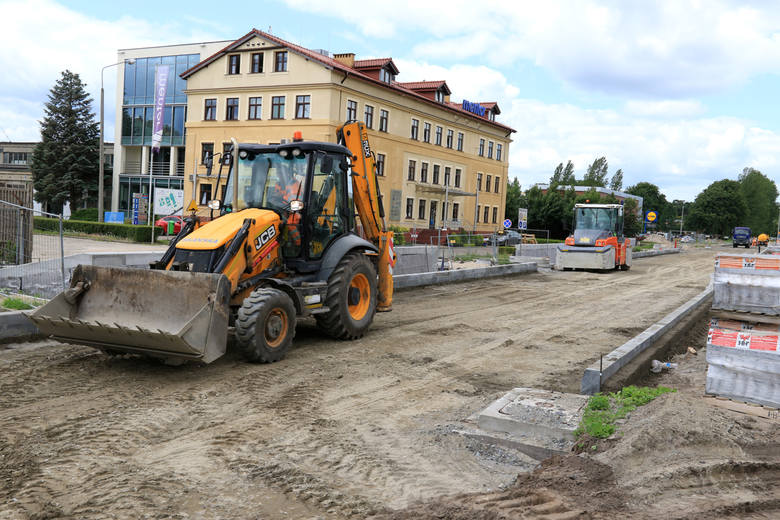Prace przy budowie Trasy Staromostowej na Szosie Chełmińskiej