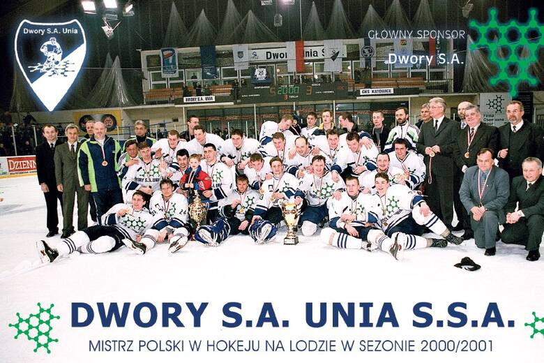 Z piątym tytułem mistrzowskim zakończyli sezon hokeiści Dworów Unii w 2001 roku, wygrywając w finałach play off z GKS Katowice