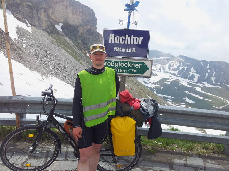 Michał Gozdera w samotności podbił rowerem zachodnią Europę
