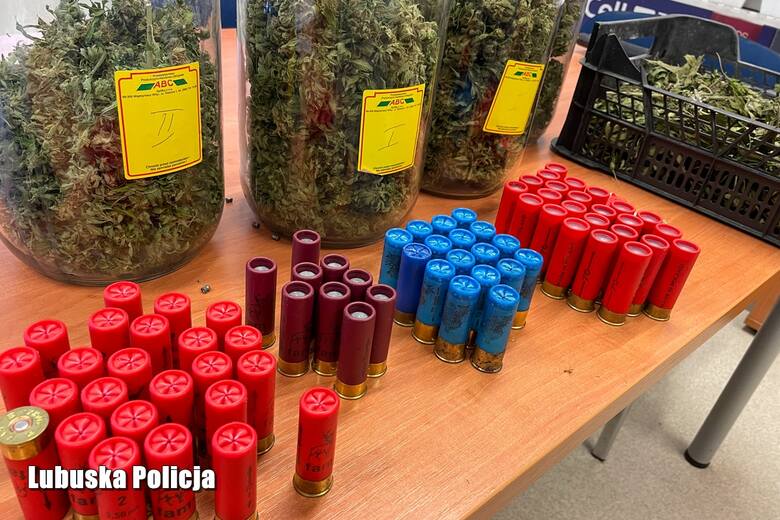 Policjanci z Międzyrzecza znaleźli w domu 69-latka narkotyki, kilka sztuk broni i amunicję