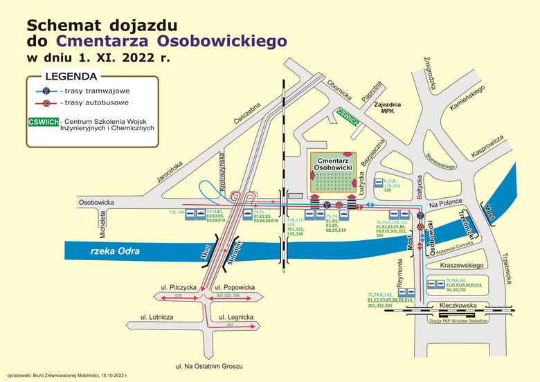 Dojazd do Cmentarza Osobowickiego