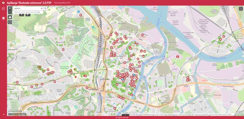Interaktywna mapa schronów w Gdańsku
