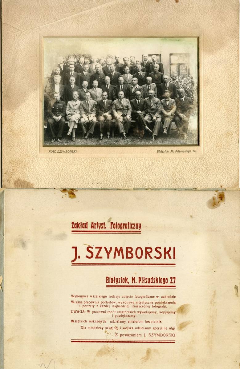 Zdjęcie wykonane w zakładzie Józefa Szymborskiego 