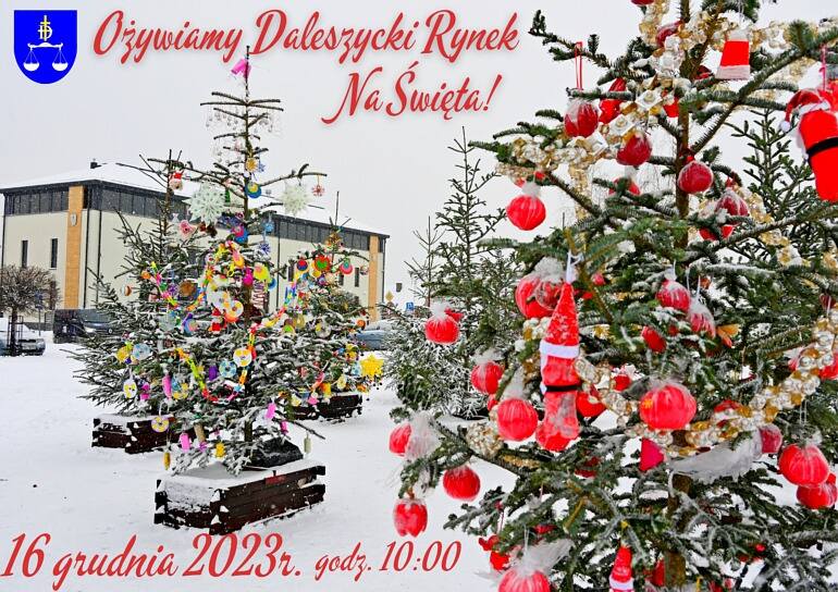 Wielkie strojenie choinek na rynku w Daleszycach. Wyjątkowe spotkanie już w sobotę, 16 grudnia