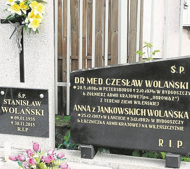 Grób rodziny Czesława Wolańskiego, lekarza Szwederowa.