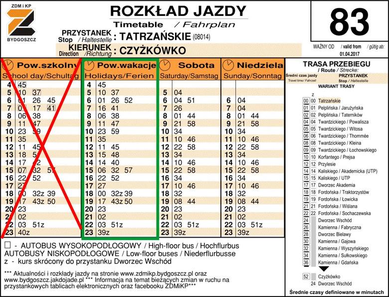 Komunikacja miejska w Bydgoszczy w ferie zimowe. 27 stycznia zmienią się rozkłady jazdy