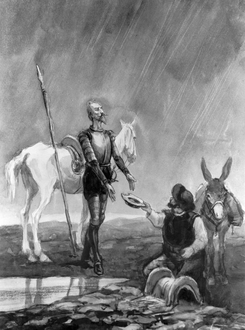 Illustracje do przygód Don Kichota autorstwa rosyjskich artystów