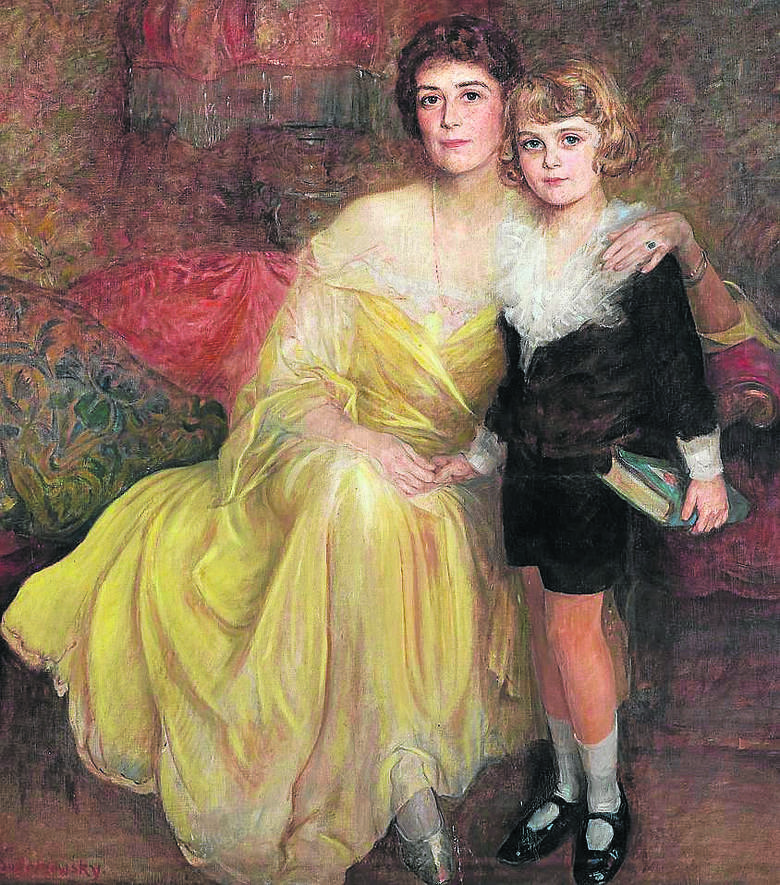 Obraz „Matka z synem”. Wybitny portrecista  Jan Bolesław Czedekowski malował głównie pojedyncze portrety, choć  podwójne też się zdarzały