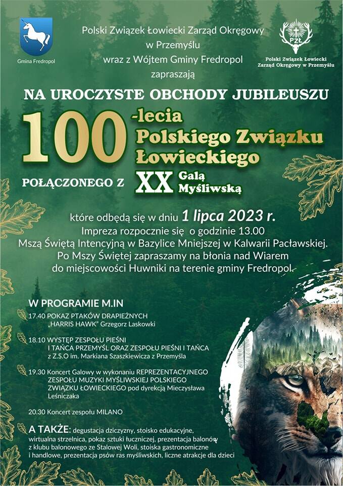 100-lecie Polskiego Związku Łowieckiego w Przemyślu. Odsłonięto pamiątkowy obelisk [ZDJĘCIA]
