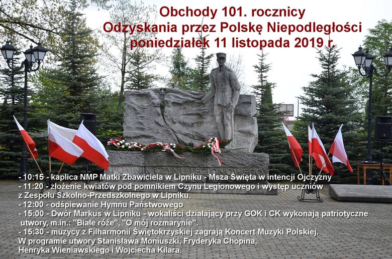 Narodowe Święto Niepodległości w gminie Lipnik. Co będzie się działo?