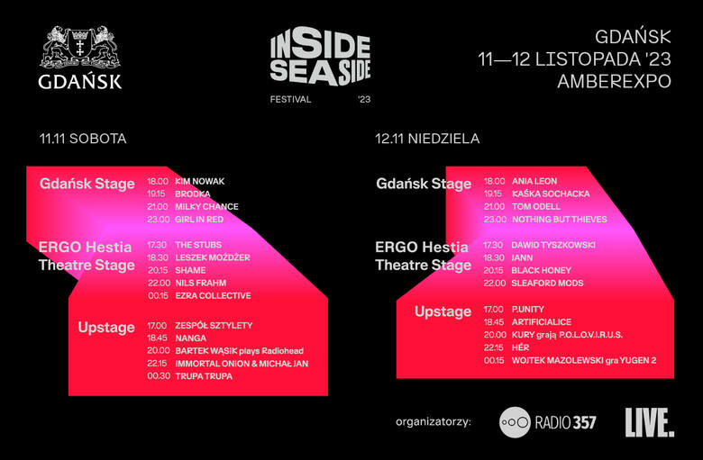 Inside Seaside Festival - artyści, bilety