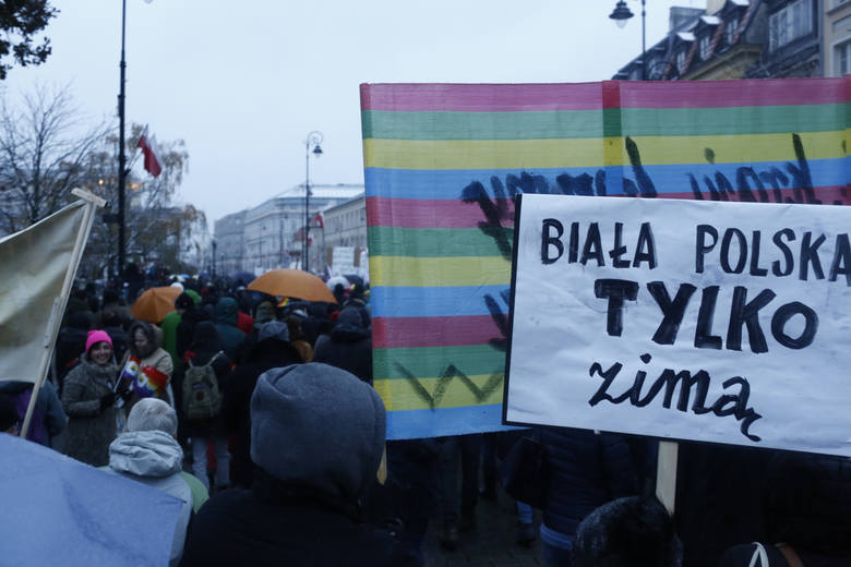 Marsz antyfaszystowski w Warszawie