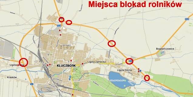 Rolnicy ponownie będą blokowali drogi na Opolszczyźnie.  Sporo blokad w powiecie kluczborskim.