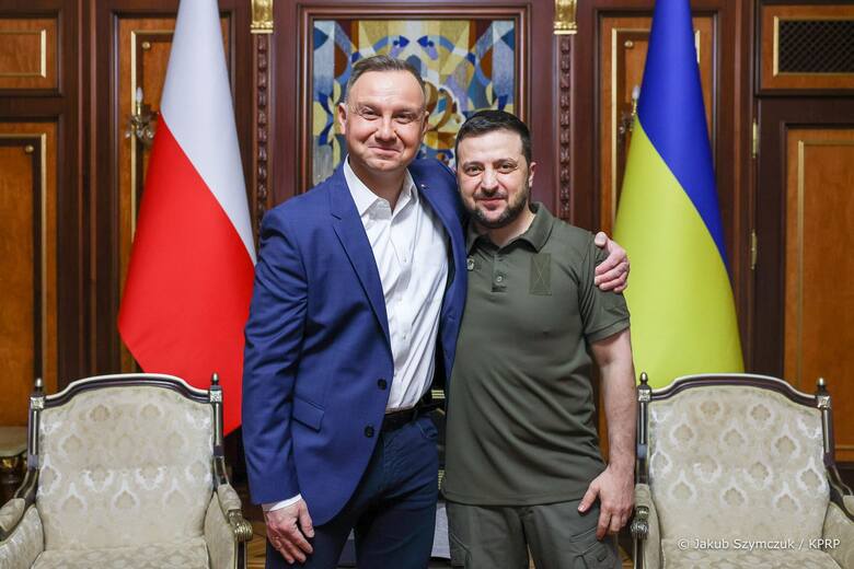 Prezydent Polski Andrzej Duda i prezydent Ukrainy Wołodymyr Zełenski.
