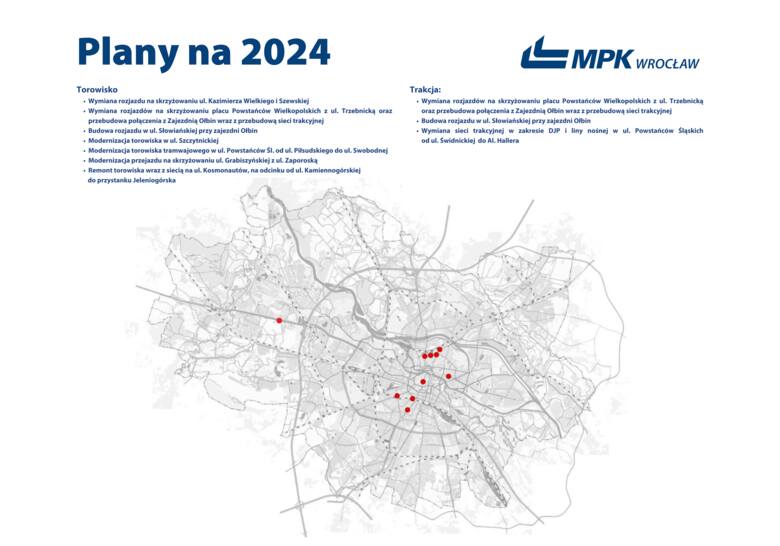 Plany remontowe na 2024 rok w MPK Wrocław.
