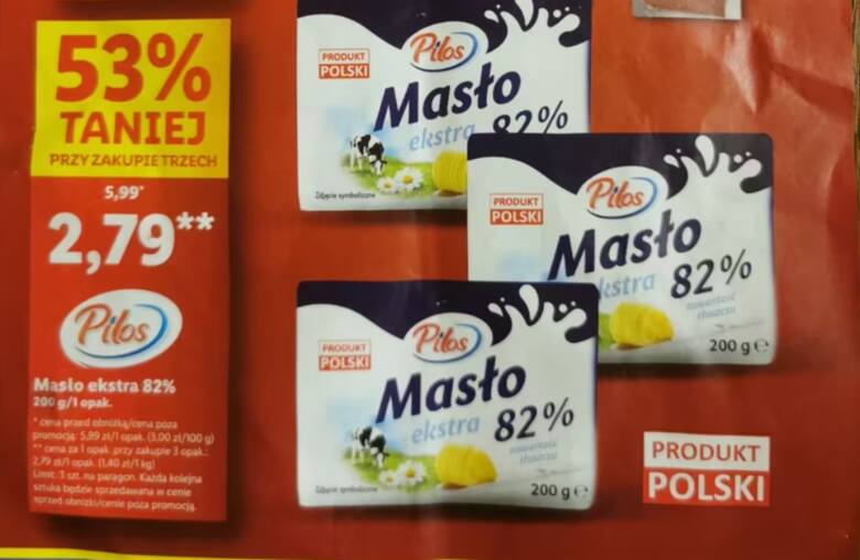 Promocja na masło w Lidlu z lutego 2024