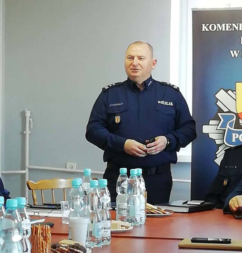 Grzegorz Radzikowski, komendant powiatowy policji w Łowiczu