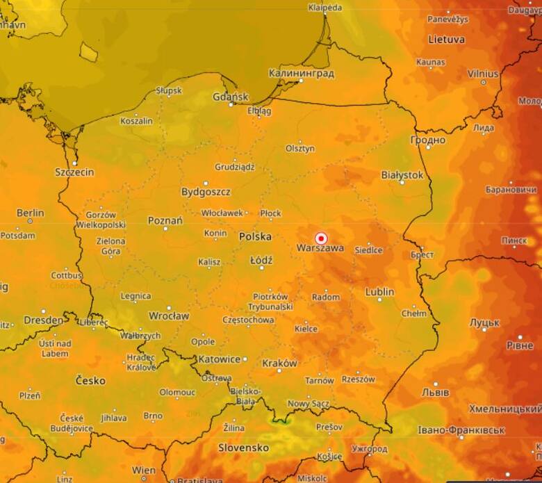 Stan na poniedziałek godz. 15.00 - temperatury w całej Polsce będą już zdecydowanie niższe