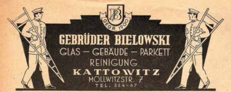 Reklama firmy remontowo-budowlanej braci Bielowskich, rok 1941.<br /> 