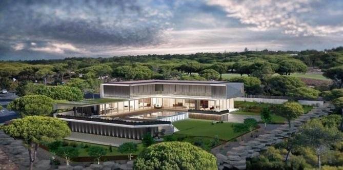 Projekt nowego domu Cristiano Ronaldo w jego posiadłości w Quinta da Marinha na wybrzeżu Atlantyku
