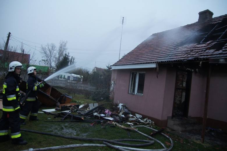 Pożar domu w Przyborowie