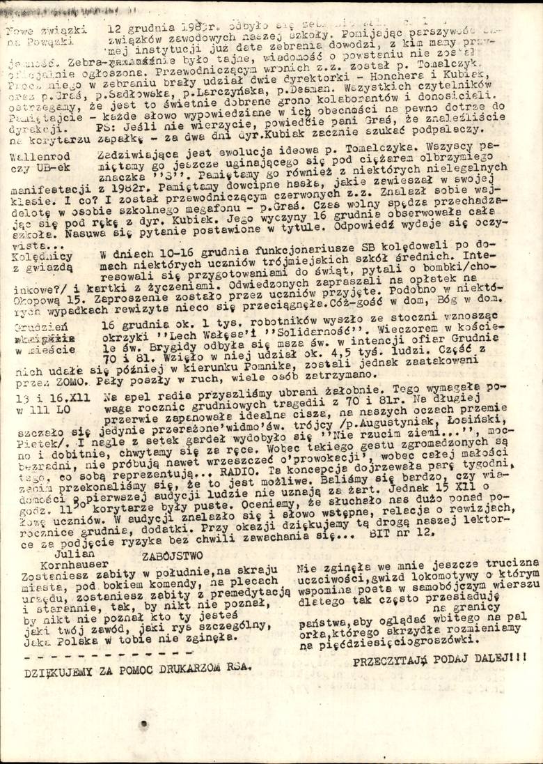 Gdański IPN publikuje materiały, na których widać zaangażowanie Pawła Adamowicza podczas strajków w 1988 roku