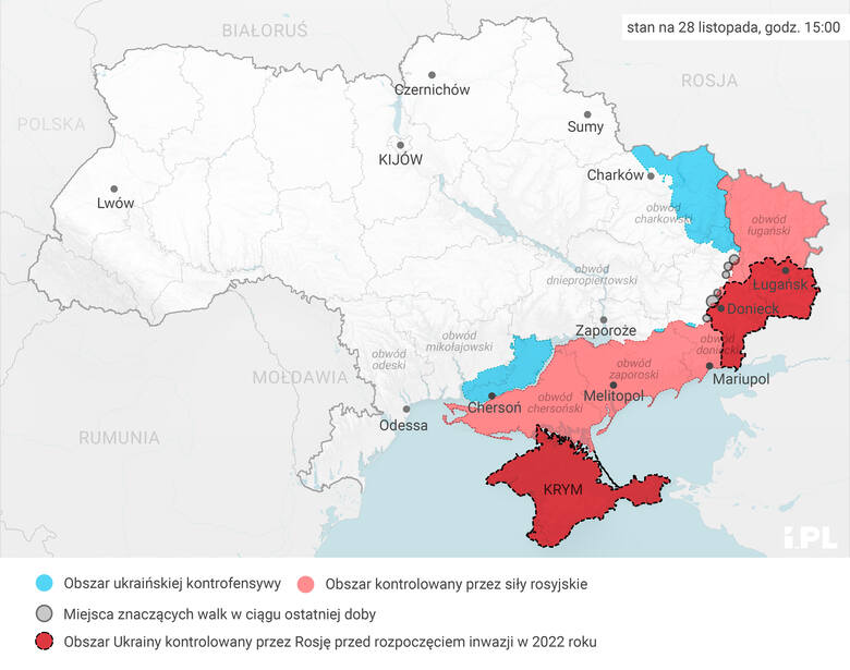 Mapa wojny na Ukrainie. Gdzie toczą się walki?