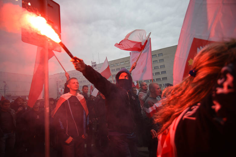 Marsz przeciwko imigrantom w Katowicach