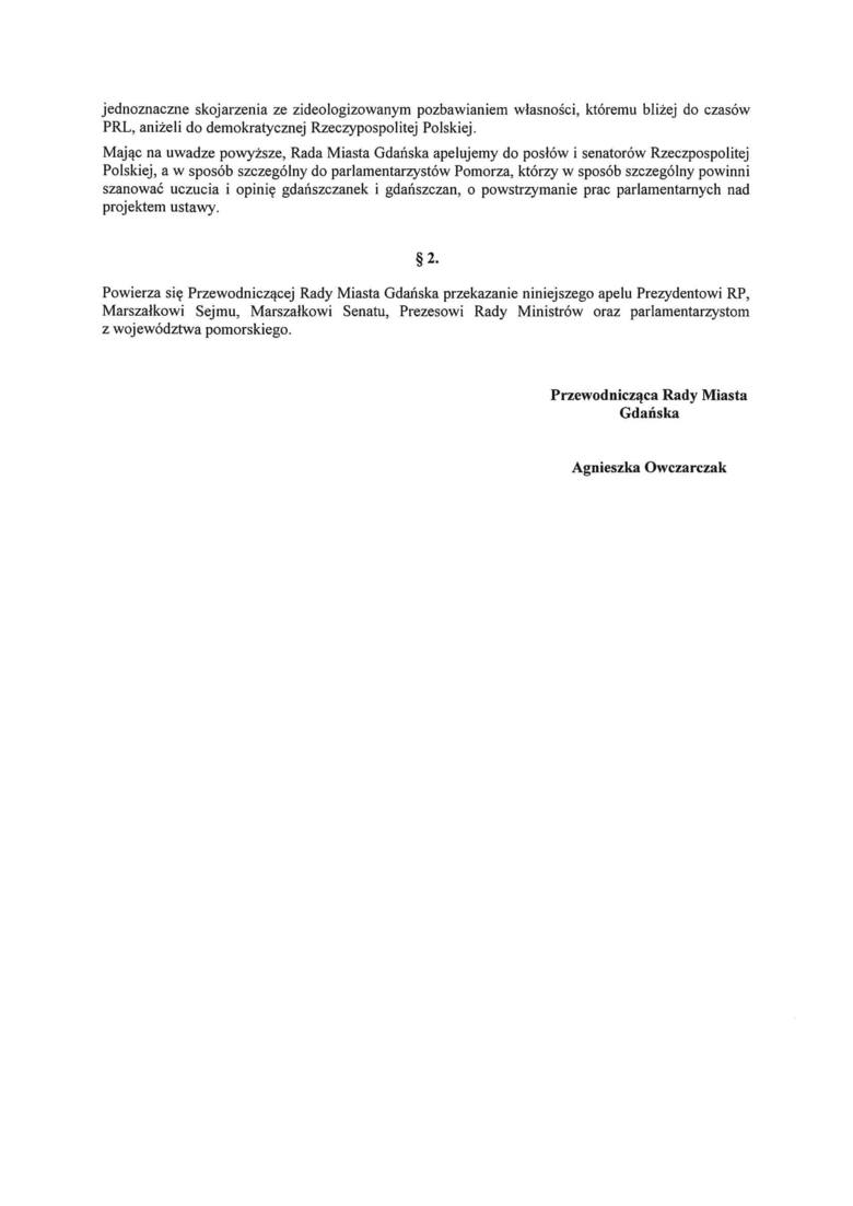 Rada Miasta Gdańska przyjęła apel przeciwko wywłaszczeniu Westerplatte. Ale niejednogłośnie. Klub PiS był temu przeciwny