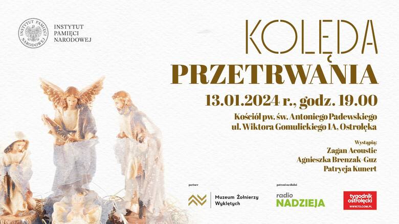 Kolędy przetrwania i nadziei - wydarzenie odbędzie się w sanktuarium św. Antoniego w Ostrołęce 13.01.2024                                