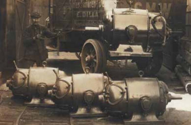 Schlesischen Motoren Werke (Śląska Fabryka Motorów) w Zawodziu przed 1922 rokiem.<br /> 