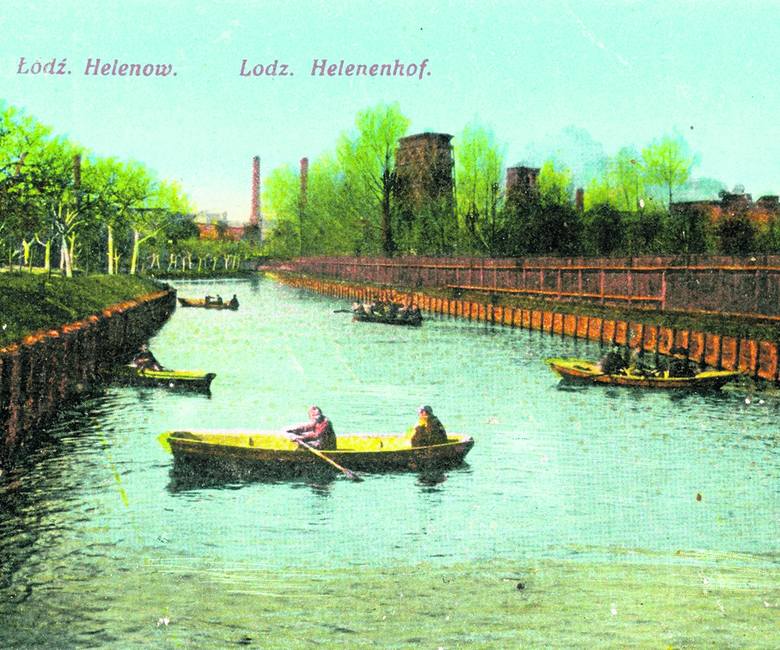 Na przełomie wieku można było popływać łódką po parku w Helenowie