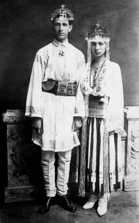 Ślub Corneliu Codreanu z Eleną Ilinoiu w Focșani (czerwiec 1925 r.)