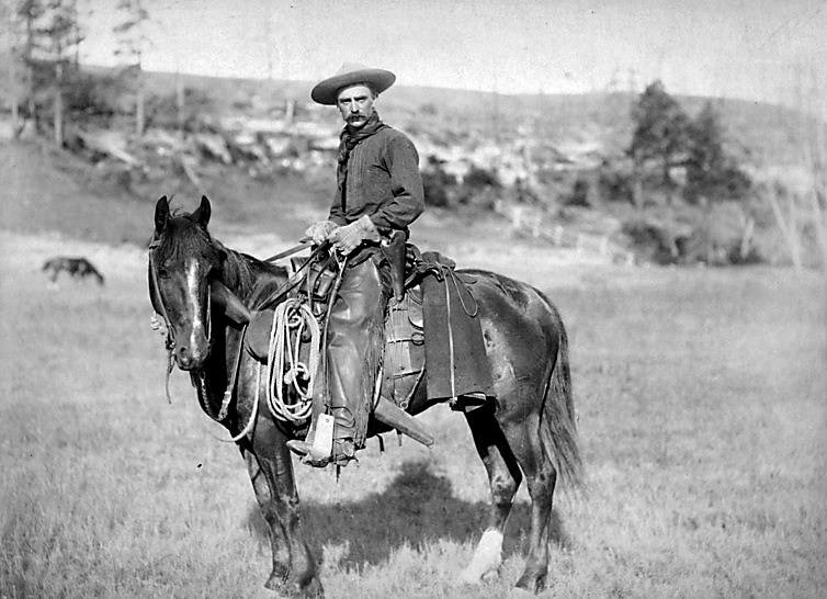 Amerykański kowboj, fotografia z 1888 r.