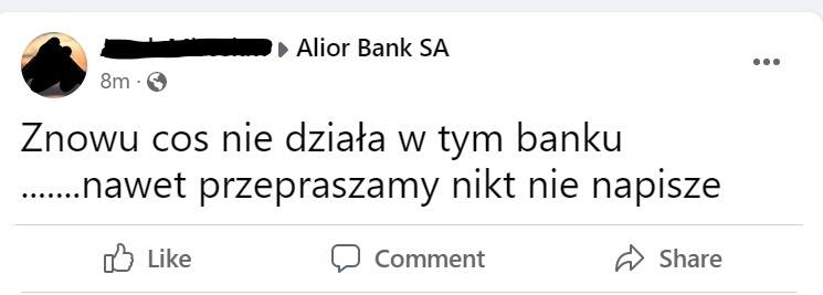 Alior Bank Awaria