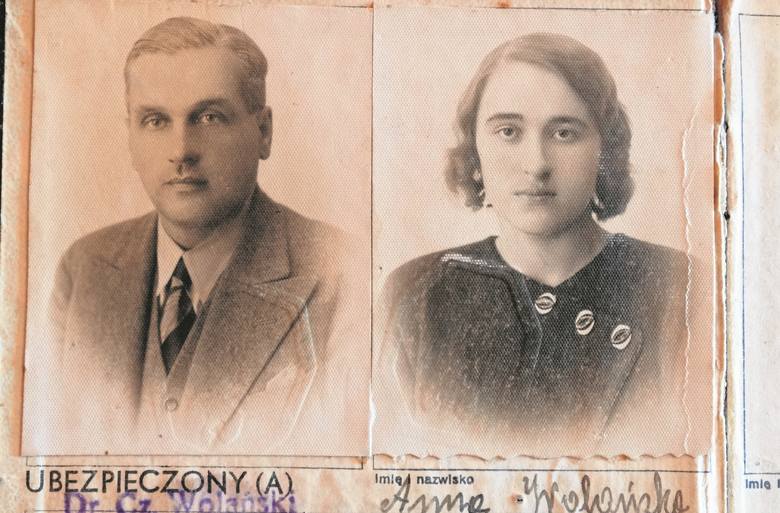 Czesław z żoną Anną. Zdjęcia z 1936 r. z legitymacji ubezpieczeniowej.