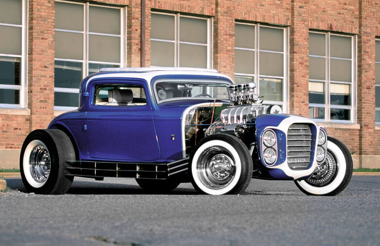 1932 Ford. Jeden z najbardziej rozpoznawalnych hot rodów, który należał do Chili Catallo. Ma podwozie Forda, ale silnik Oldsmobile'a. Fot. materiały