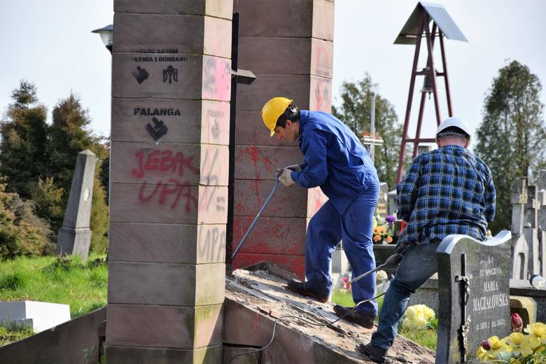 Rozebrali nielegalny pomnik UPA w Hruszowicach